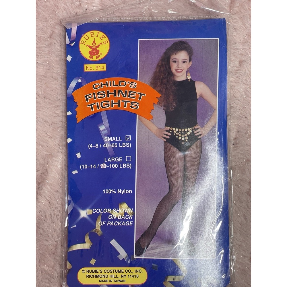 Rubies‎ Lil Tights Black Fishnet  Child Size Small 40-65lb